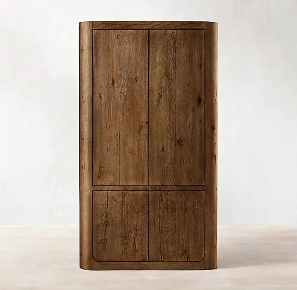 коричневый барный шкаф из дерева Осло