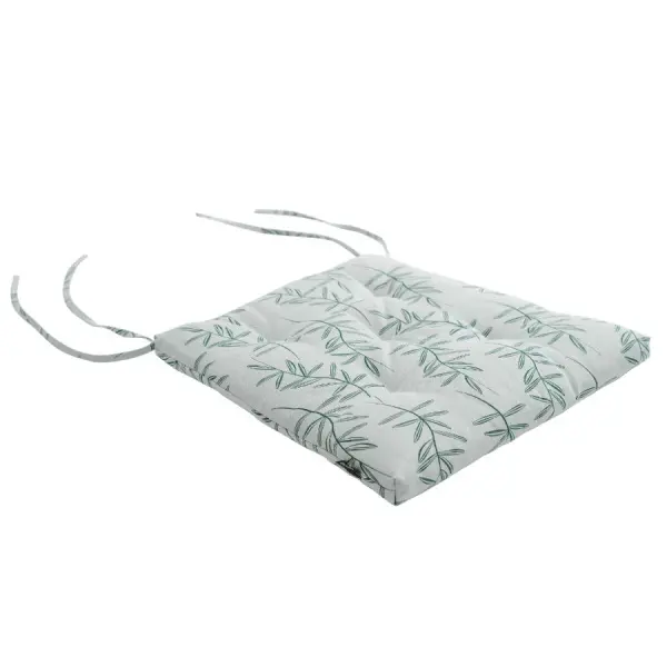 Подушка на стул из хлопка с графичным принтом Папоротник russian north, 40х40х4 см