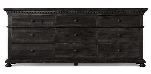 Комод из массива 9 ящиков Сент-Джеймс блэк