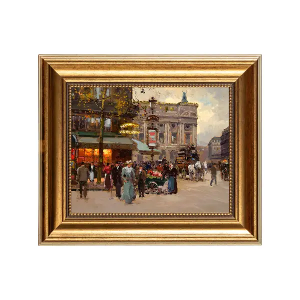 Эдуард Кортес, «Кафе Де Ла Пэ, 1903», картина в раме