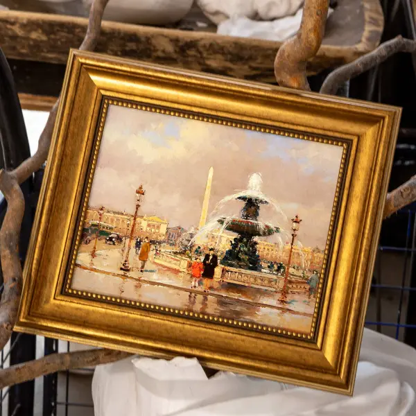 Эдуард Кортес, «Фонтан на площади Согласия», картина в раме
