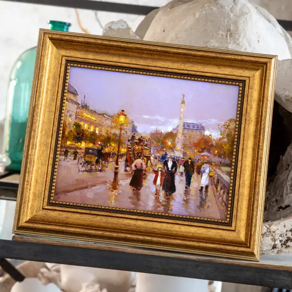 Эдуард Кортес, «Площадь Шатле», картина в раме