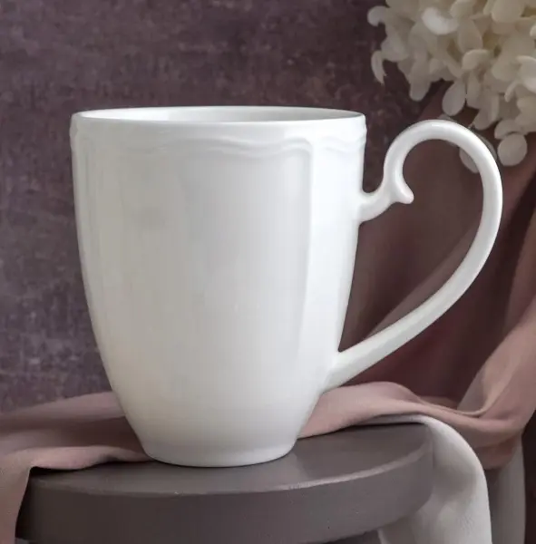 Кружка 380 мл, 13,2x8,7 см h 14,6 см, фарфор, Grazia