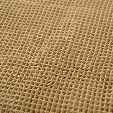 Покрывало вафельное из хлопка светло-коричневого цвета  из коллекции essential, 230х250 см