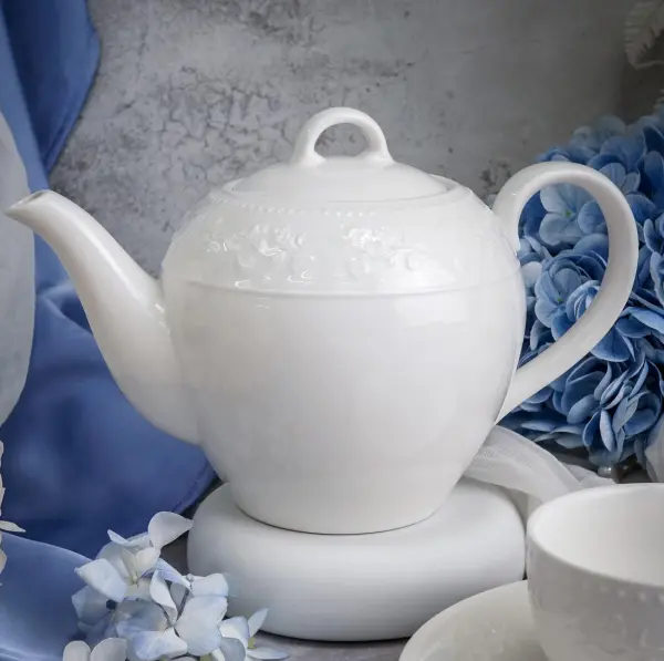 Чайник с крышкой 1 л, 23x13,4 см h 14,8 см, фарфор, Primavera
