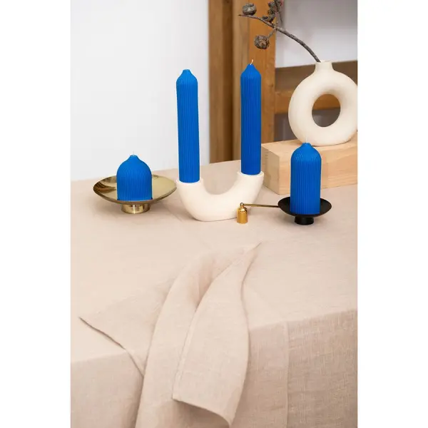 Свеча декоративная ярко-синего цвета из коллекции edge, 10,5см