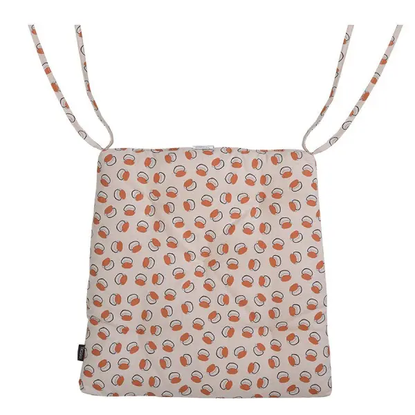 Подушка на стул из хлопка с графичным принтом Ягоды из коллекции russian north, 40х40 см