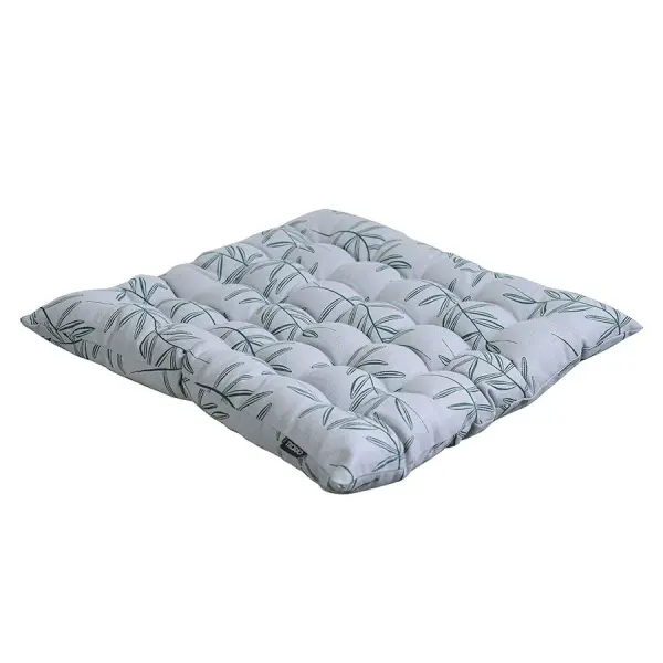 Подушка на стул стеганая из хлопка с графичным принтом Папоротник из коллекции russian north, 40х40 см