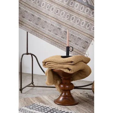 Покрывало вафельное из хлопка светло-коричневого цвета  из коллекции essential, 230х250 см