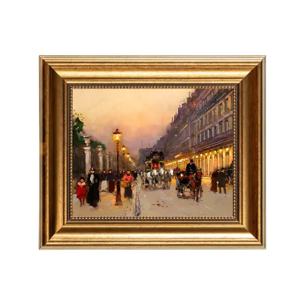 Эдуард Кортес, «Рю де Риволи», картина в раме