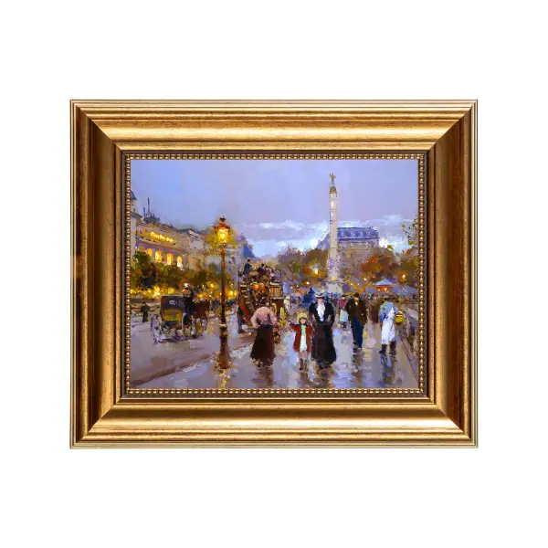 Эдуард Кортес, «Площадь Шатле», картина в раме