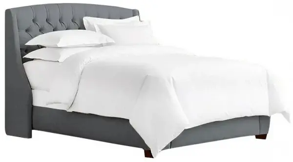 Кровать двуспальная 180 200 Hugo серая