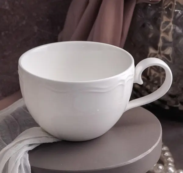 Чашка 350 мл, 13,5x10 см h 6,5 см, фарфор, Grazia