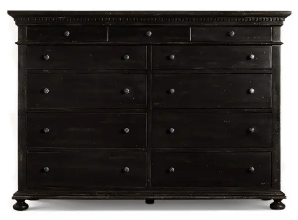 Комод из массива 11 ящиков Сент-Джеймс блэк
