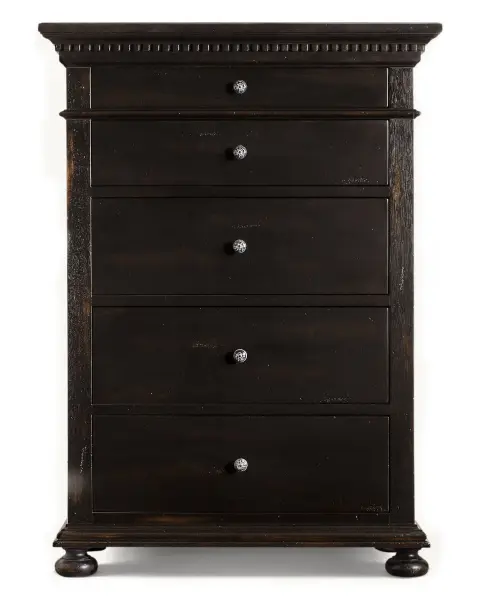 Комод узкий из массива Сент-Джеймс блэк