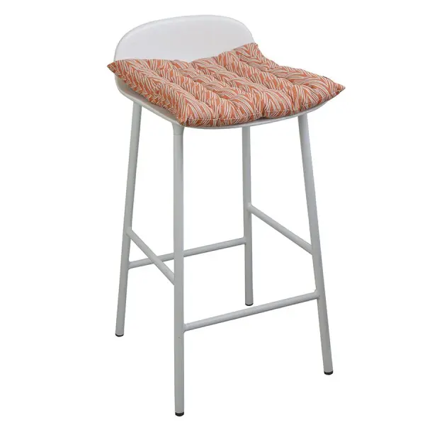 Подушка на стул стеганая из хлопка с графичным принтом Колосья из коллекции russian north, 40х40 см