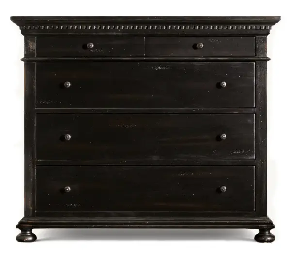 Комод из массива 5 ящиков Сент-Джеймс блэк