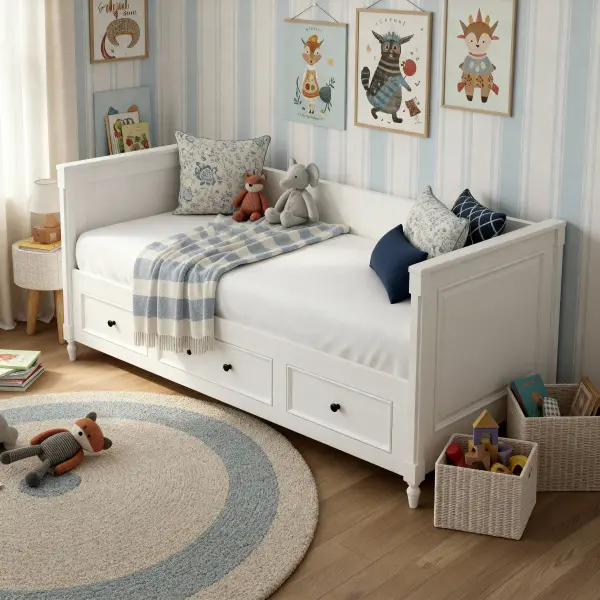 Кровать-кушетка 90 190 из массива Нордик