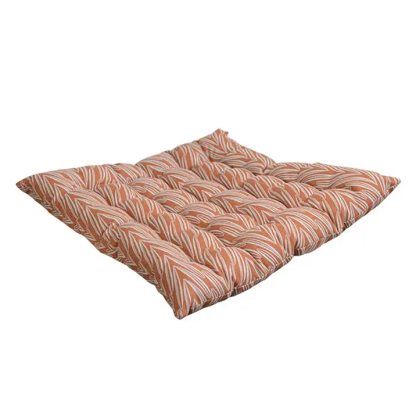 Подушка на стул стеганая из хлопка с графичным принтом Колосья из коллекции russian north, 40х40 см