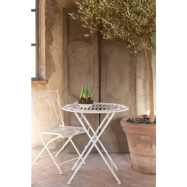 Стол садовый, UN FE PER DUE металлический серый