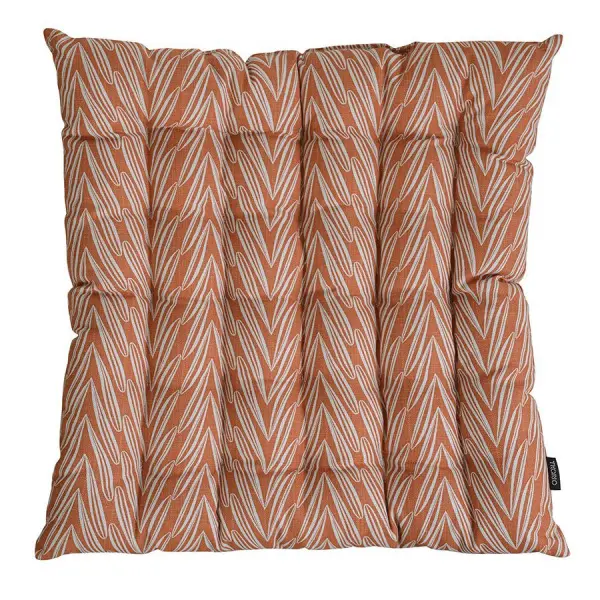 Подушка на стул стеганая из хлопка с графичным принтом Колосья из коллекции russian north, 40х40 см