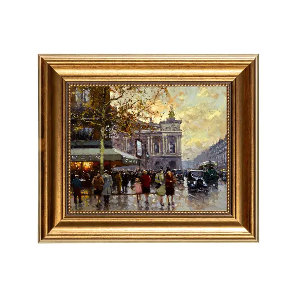 Эдуард Кортес, «Кафе де ла Пэ», картина в раме