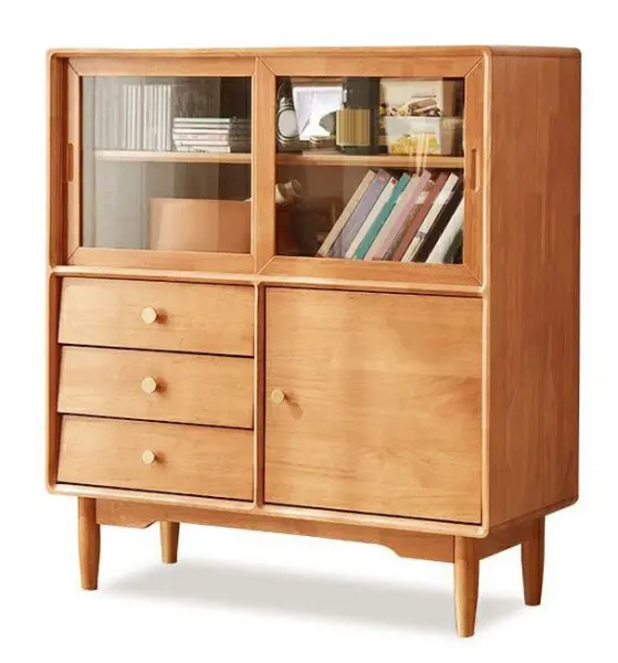 Шкаф сервант стеклянный с ящиками Твигги