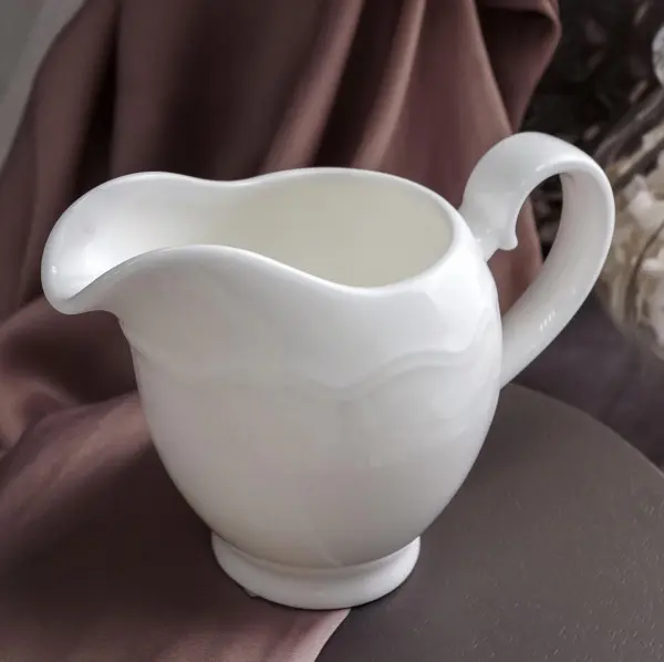 Молочник с ручкой 140 мл, 12,6x6,4 см h 9 см, фарфор, Grazia