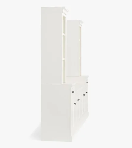 Шкаф книжный с полками узкий Ривьера