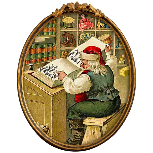 Картина «С Новым годом!», версия 7, в раме «Тиффани»