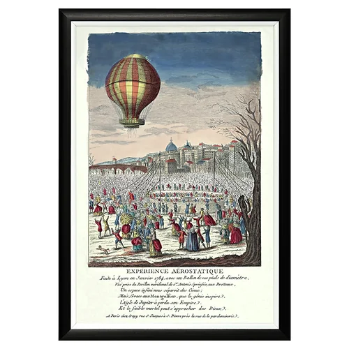 Арт-постер «Монгольфье в Лионе, 19 января 1784»