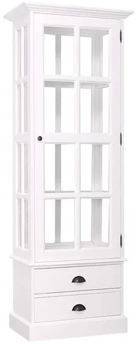 Витрина белая с ящиками Брюгге