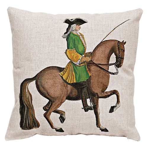 Декоративная подушка «Верховая езда, Урок № 10»