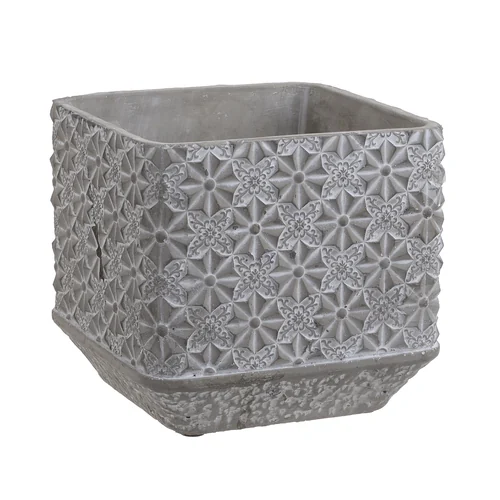 Кашпо Fluffy Dusk серый 17.5х17.5х16