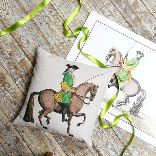 Декоративная подушка «Верховая езда, Урок № 10»