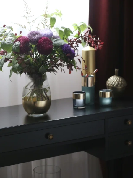 Подсвечник стеклянный  цвет зеленый