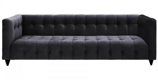 Диван прямой трехместный серый Сити 220 см