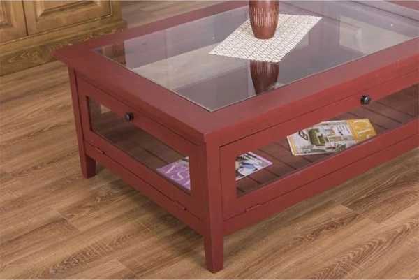 Столик журнальный Брюгге со стеклянной столешницей 120x80x45